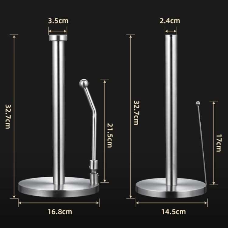 Stainless Steel Roll Paper Cling Film Vertical Stand, Shape: Reluova