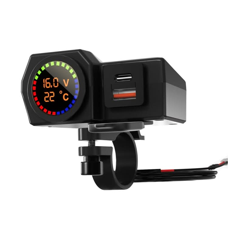 WUPP CS-1747A2 Motorcycle Voltage Temperature Digital Display USB+Type-C Phone Charger ÎҵÄÉ̵ê