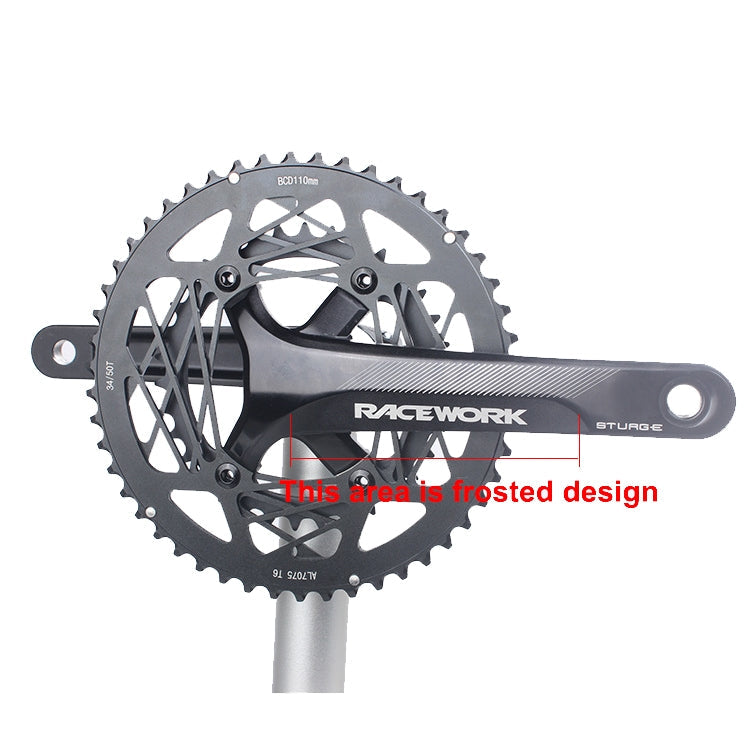 RACEWORK RKRFA Road Bike Aluminum Alloy 22-speed Crankset, Spec: