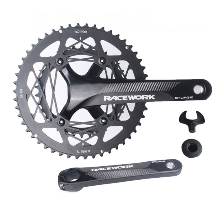 RACEWORK RKRFA Road Bike Aluminum Alloy 22-speed Crankset, Spec: