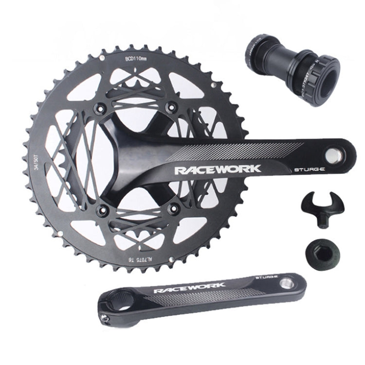 RACEWORK RKRFA Road Bike Aluminum Alloy 22-speed Crankset, Spec: