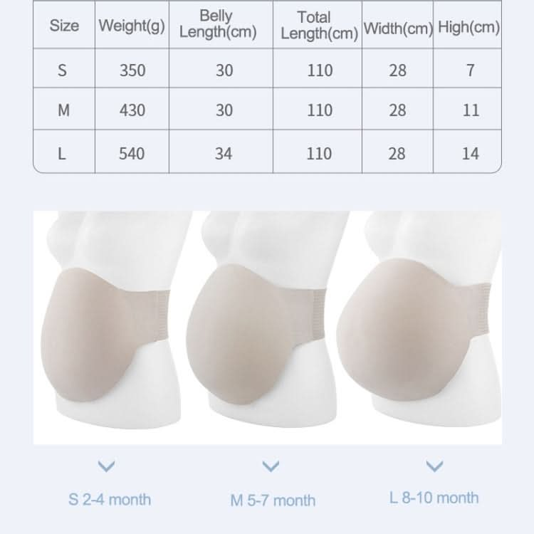 Memory Foam Pregnant Women Props Lightweight Breathable Simulation Fake Belly Reluova