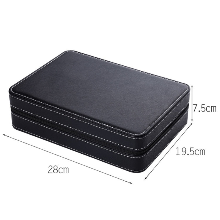 10 Bit Zipper Watch Box Storage Display Box PU Zipper Bag Watch Box