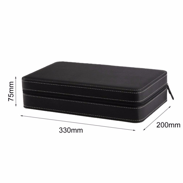 12 Bit Zipper Watch Box Storage Display Box PU Zipper Bag Watch Box