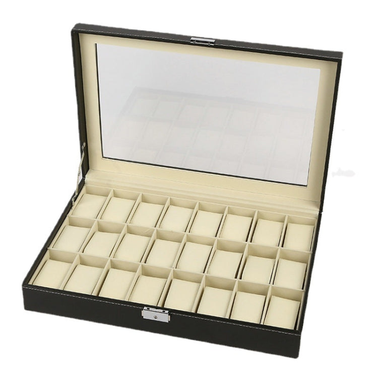 24 Bit PU Leather Watch Storage Box Display Box-Reluova