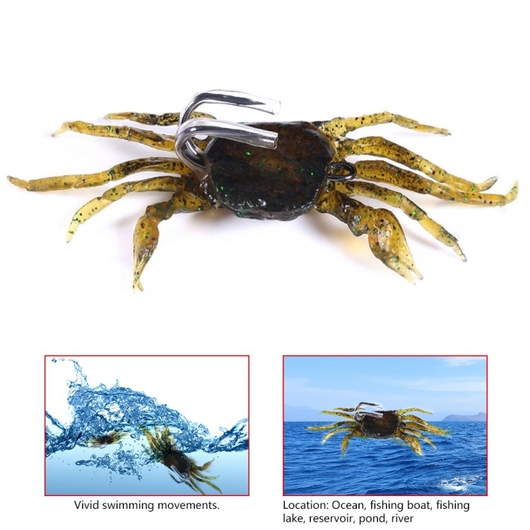 3 PCS HENGJIA SO068 Submerged Crab Hook Anti-hanging Bottom Ice Fishing Bait