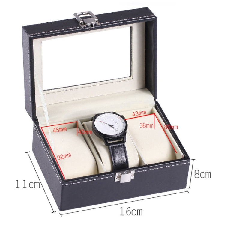 3 Bit PU Leather Watch Storage Box Display Box-Reluova