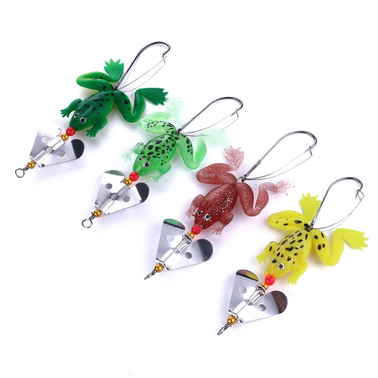 2 Sets HENGJIA SP011 7cm 6g Frog Soft Fish Sequins Freshwater Single Hook Bionic Bait