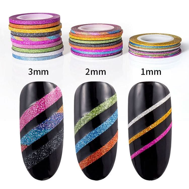 Sticky Shiny Nail Art Decorative Coil With Adhesive, Specification: Matte 3mm 10 Color Reluova