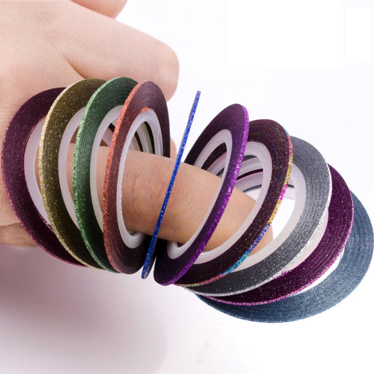 Sticky Shiny Nail Art Decorative Coil With Adhesive, Specification: Matte 3mm 10 Color Reluova