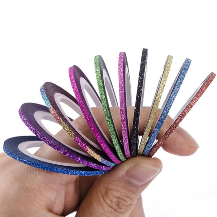 Sticky Shiny Nail Art Decorative Coil With Adhesive, Specification: Matte 3mm 10 Color Reluova