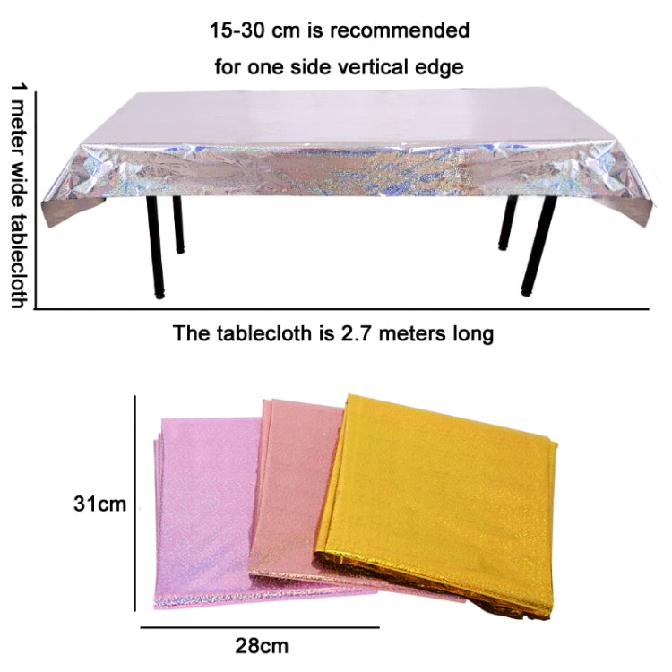 Birthday Party Foil Laser Tablecloth Wedding Decoration Supplies