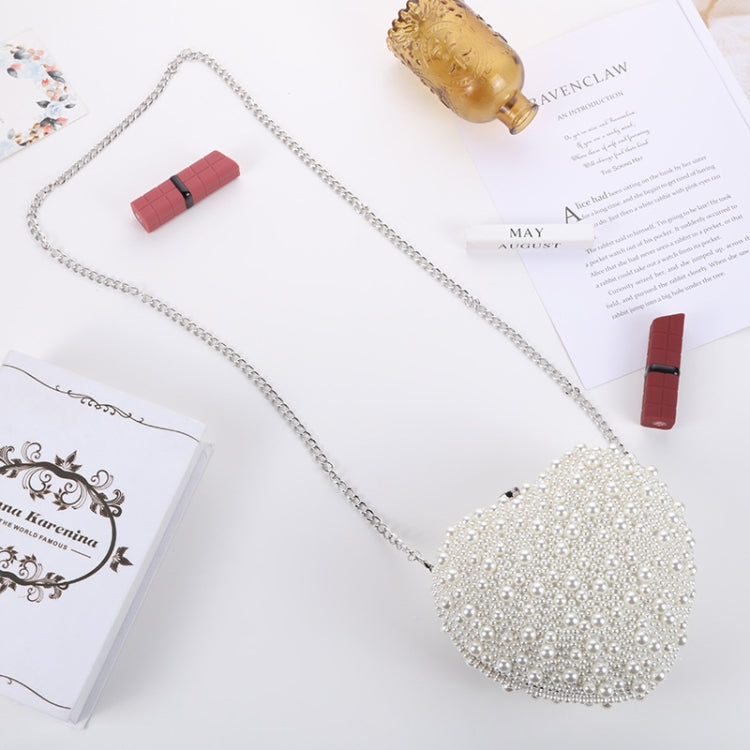 Pearl Evening Bag Ladies Heart Shaped Clutch Single Chain Crossbody Bag My Store