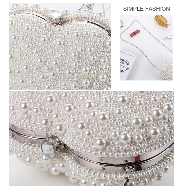 Pearl Evening Bag Ladies Heart Shaped Clutch Single Chain Crossbody Bag My Store