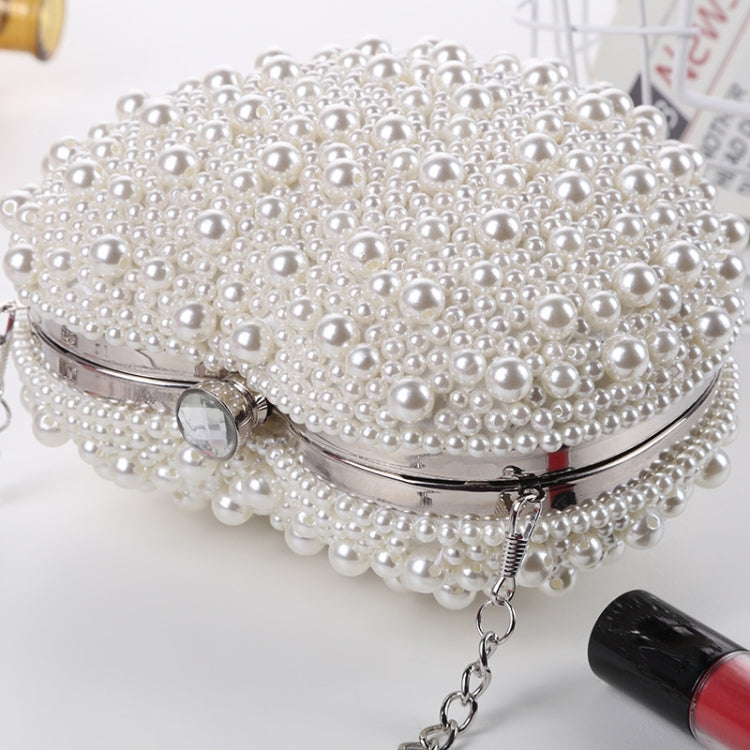 Pearl Evening Bag Ladies Heart Shaped Clutch Single Chain Crossbody Bag My Store