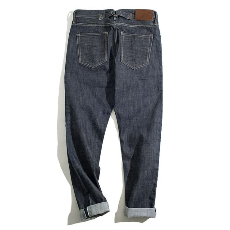 W1901121 Men Retro Straight Denim Red Ear Spring Autumn Jeans Reluova