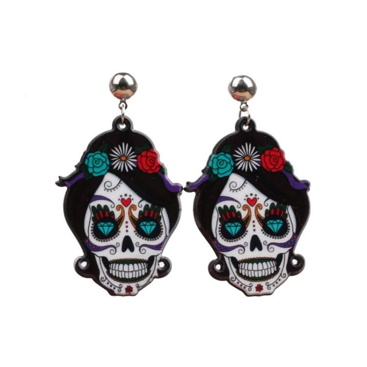 Halloween Jewelry Acrylic Personal Skull Earrings Reluova