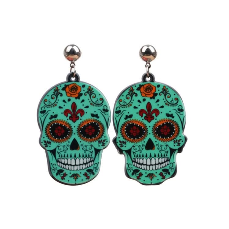 Halloween Jewelry Acrylic Personal Skull Earrings Reluova