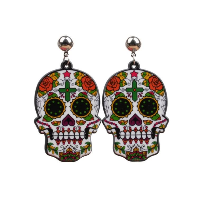 Halloween Jewelry Acrylic Personal Skull Earrings Reluova