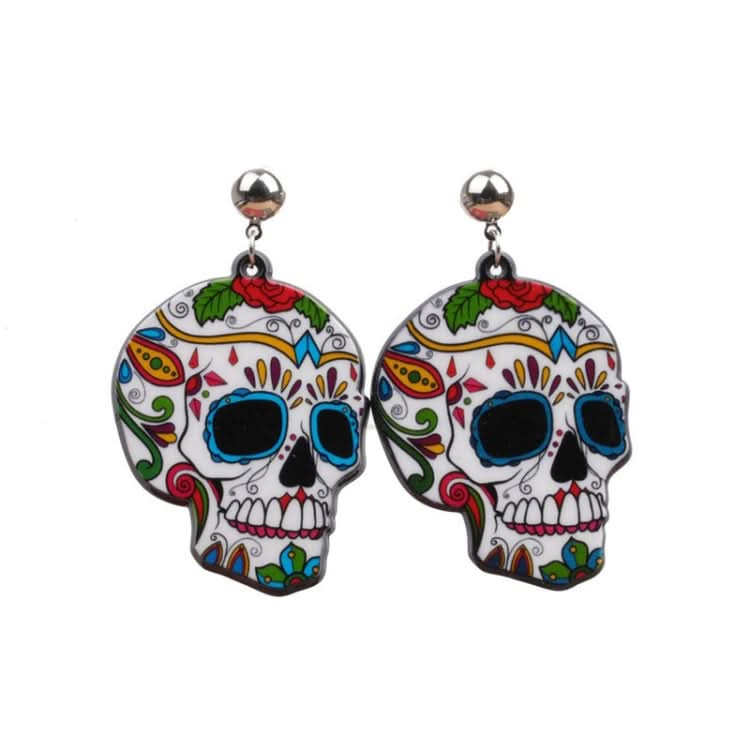 Halloween Jewelry Acrylic Personal Skull Earrings Reluova