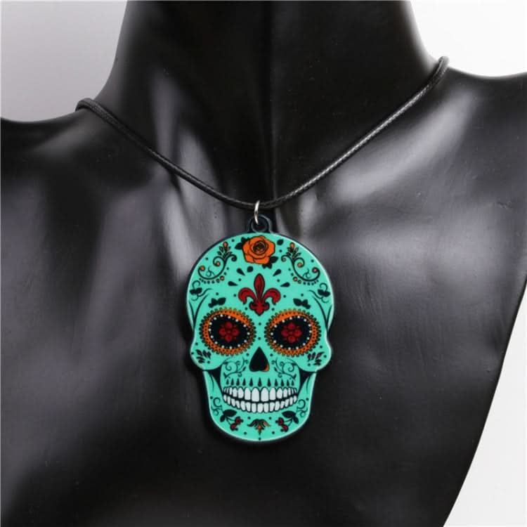 Halloween Skull Necklace Acrylic Personalized Pendant Jewelry Reluova