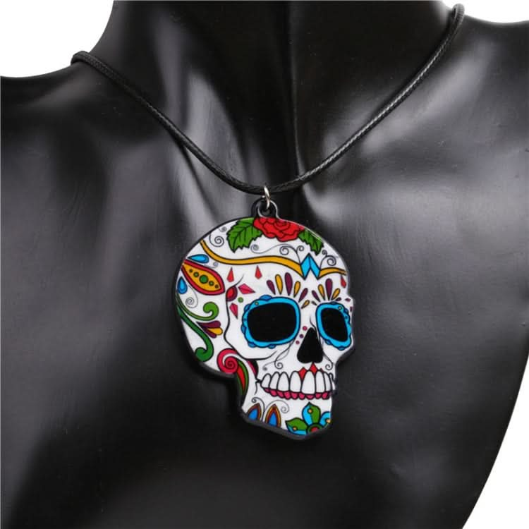 Halloween Skull Necklace Acrylic Personalized Pendant Jewelry Reluova