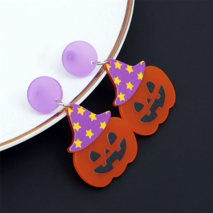 Halloween Acrylic Earrings Personality Festive Jewelry, Style: E000173 Love Reluova