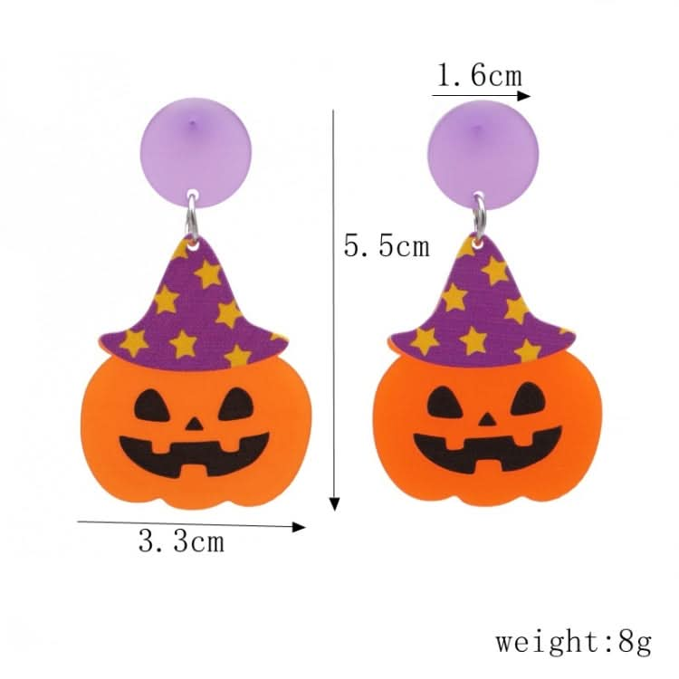 Halloween Acrylic Earrings Personality Festive Jewelry, Style: E000173 Love Reluova