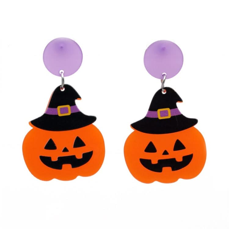 Halloween Acrylic Earrings Personality Festive Jewelry, Style: E000173 Love Reluova