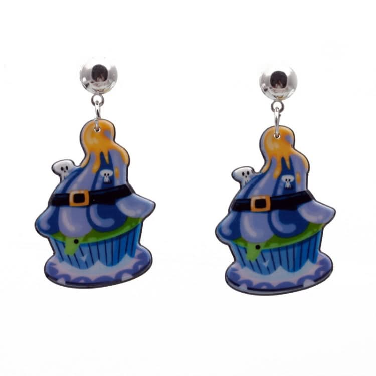 Halloween Acrylic Earrings Personality Festive Jewelry, Style: E000173 Love Reluova