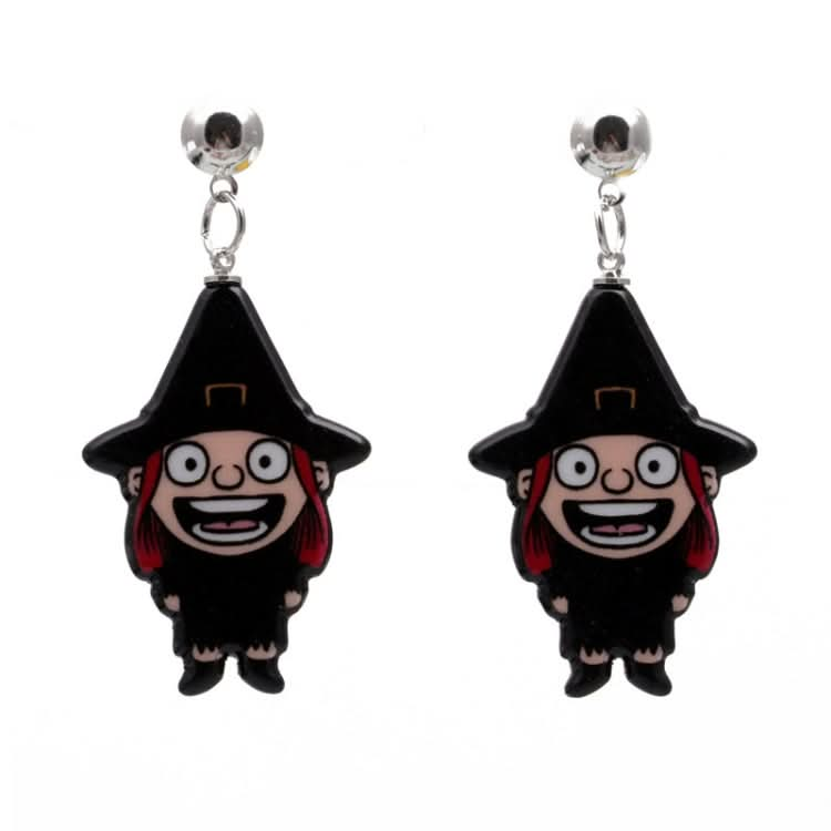 Halloween Acrylic Earrings Personality Festive Jewelry, Style: E000173 Love Reluova