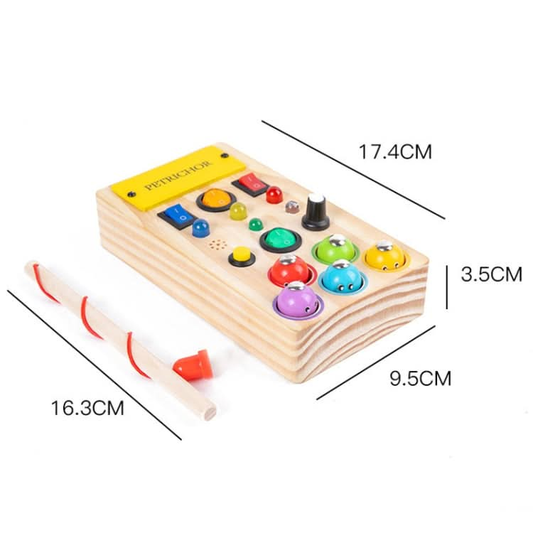 LED Light Switch Busy Board Fishing Game Kids Educational Toy Reluova