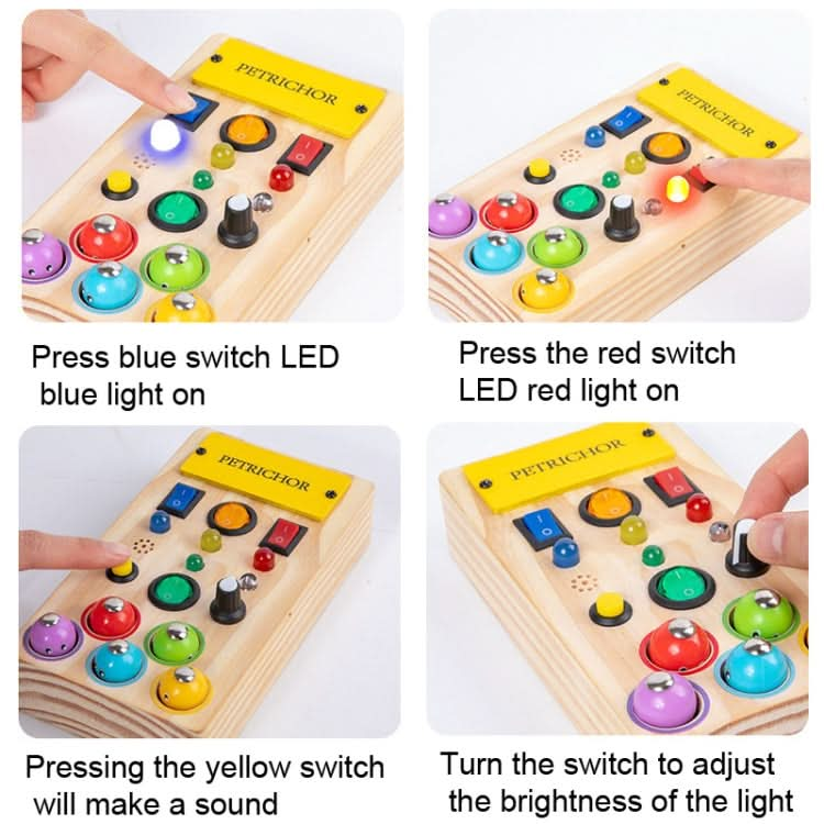 LED Light Switch Busy Board Fishing Game Kids Educational Toy Reluova