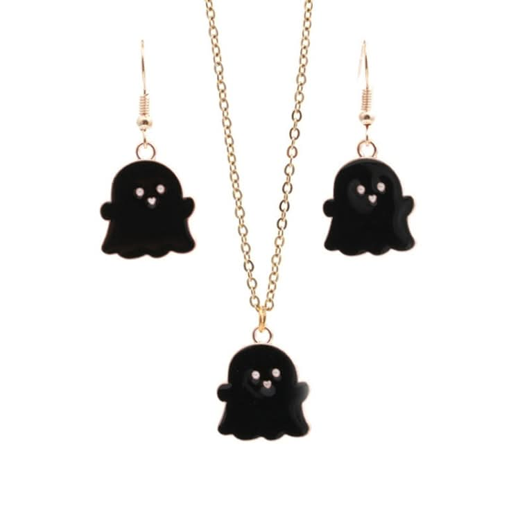 Halloween Jewelry Alloy Ghost Earrings Necklace Reluova