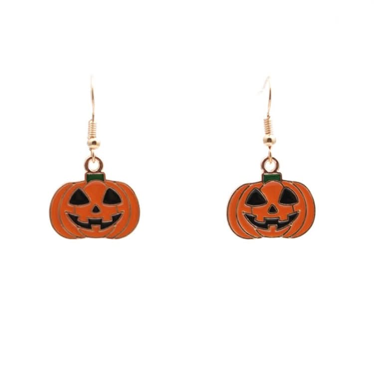 2 Sets Halloween Ghost Pumpkin Pendant Necklace Ears Personality Jewelry-Reluova