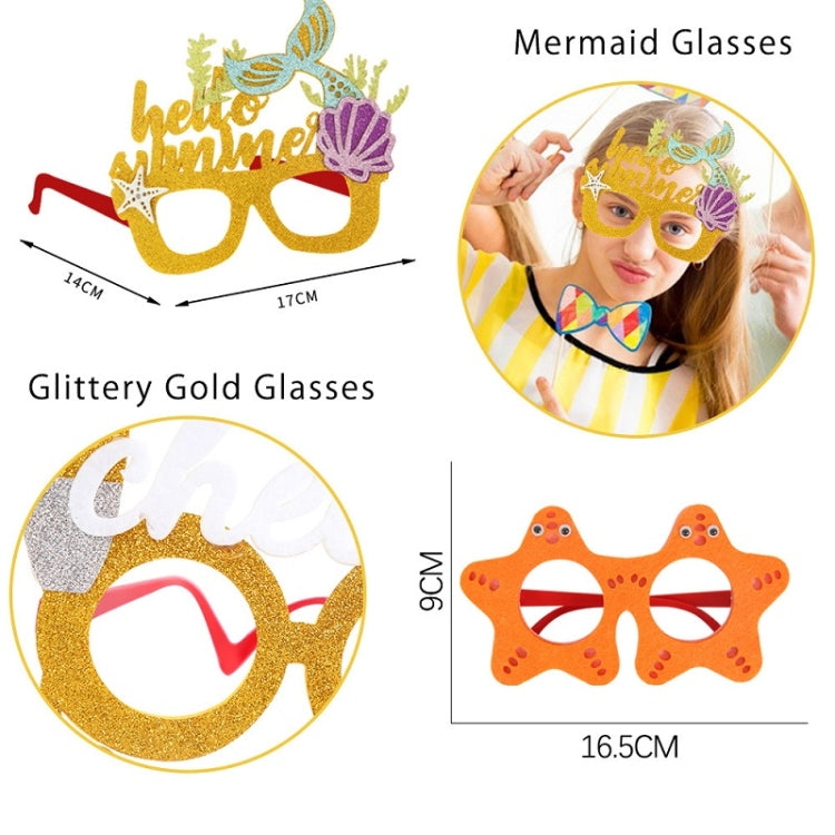 3 PCS Happy Birthday Theme Party Glasses Photo Decoration Prop, Shape: