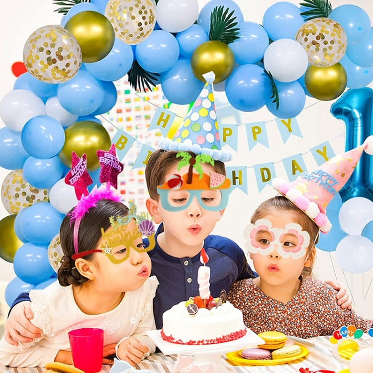 3 PCS Happy Birthday Theme Party Glasses Photo Decoration Prop, Shape: