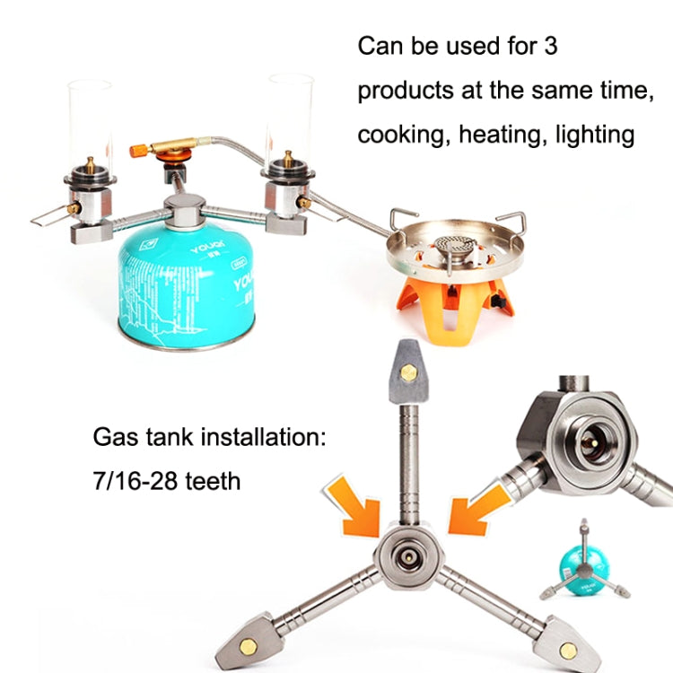 Outdoor Camping 3 In 1 Self-closing Aluminum Alloy Stove Adapter Tool Reluova