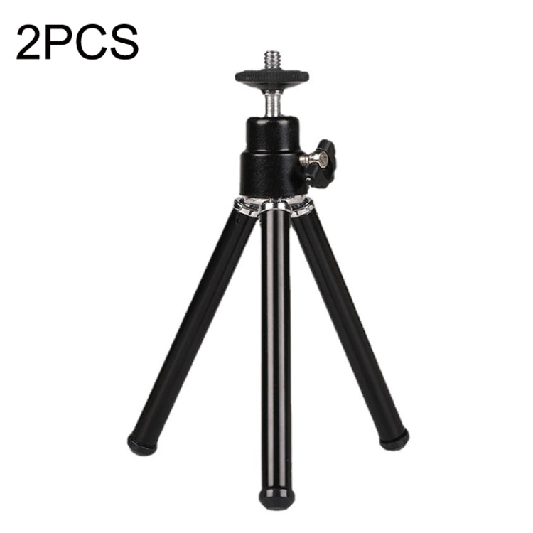 2PCS Projector Phone Stand Desktop Portable Telescopic Mini Metal Tripod, Style: