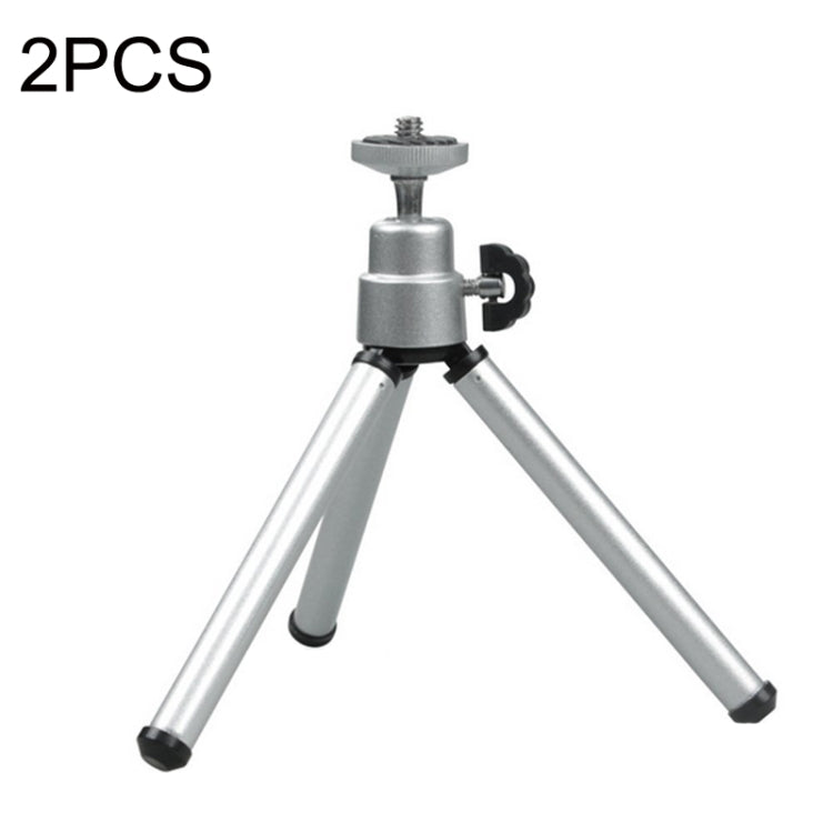 2PCS Projector Phone Stand Desktop Portable Telescopic Mini Metal Tripod, Style: