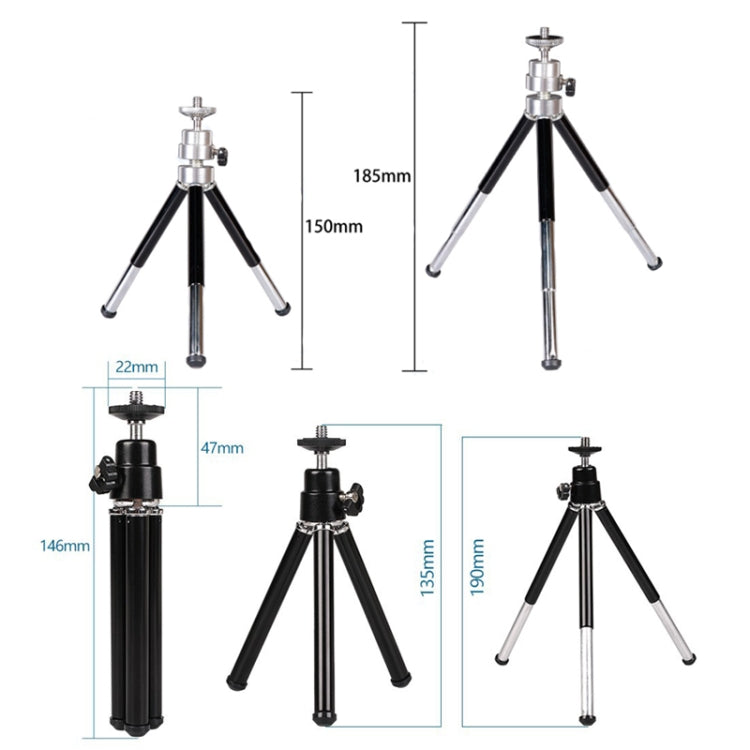 2PCS Projector Phone Stand Desktop Portable Telescopic Mini Metal Tripod, Style: My Store