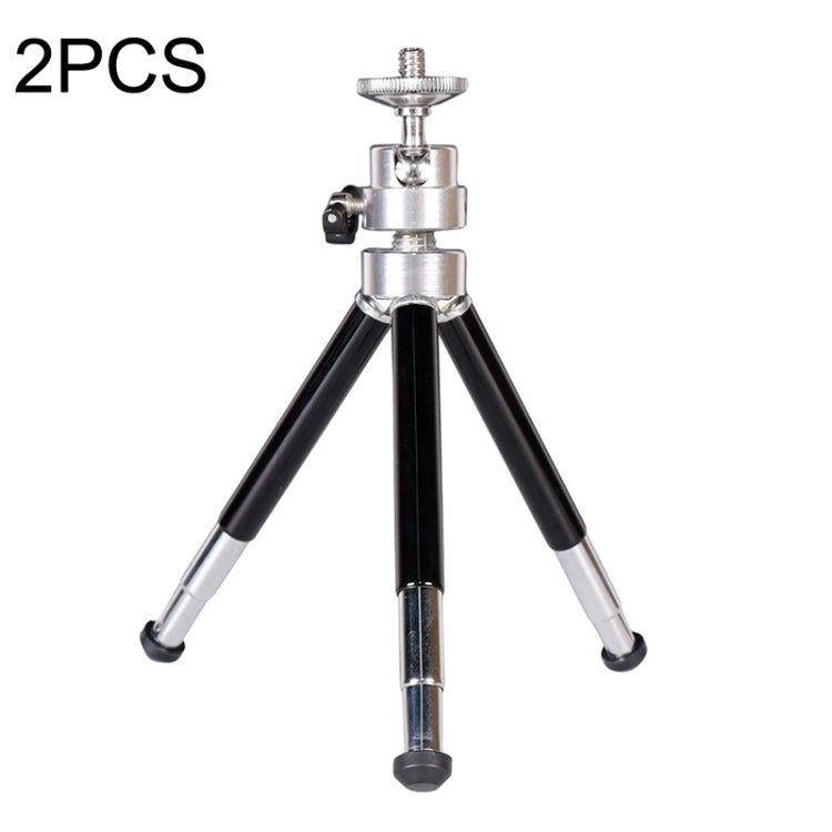 2PCS Projector Phone Stand Desktop Portable Telescopic Mini Metal Tripod, Style: