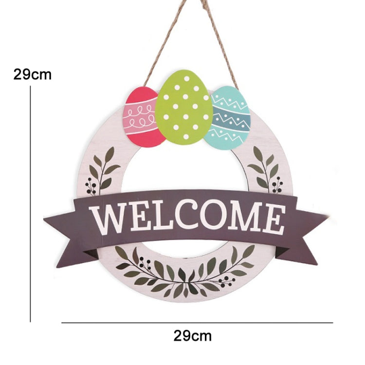 Easter Hanging Door Decoration Indoor Wooden Egg Hanging Sign, Style: