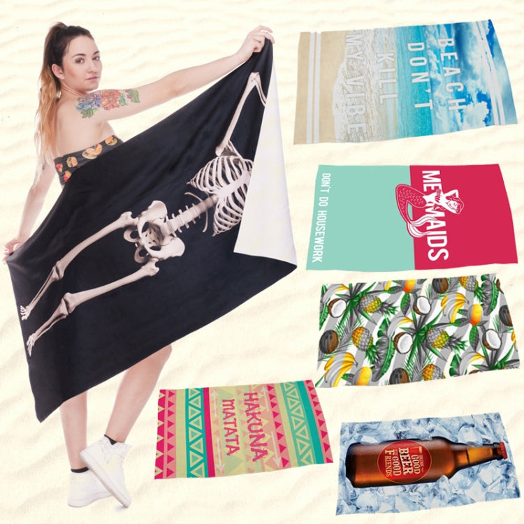 Active Printed Beach Towel Fashion 3D Digital Printed Bath Towel