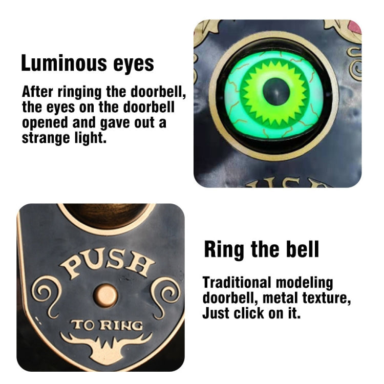 Halloween One-eyed Doorbell Glowing Horror Sound Decoration Pendant My Store