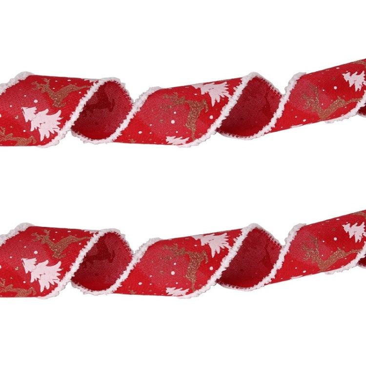 Christmas Imitation Hemp Ribbon Decoration With Wire, Length: