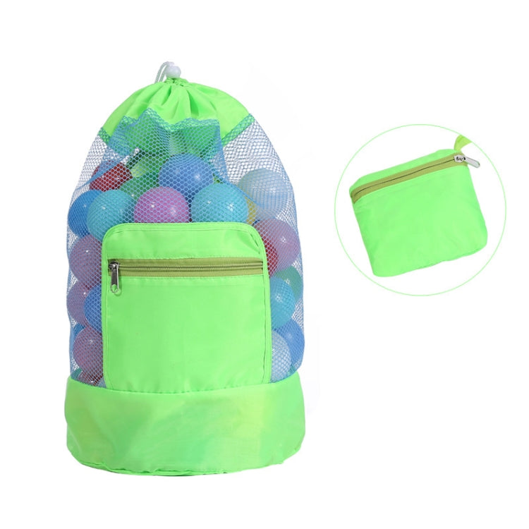 Double Shoulder Mesh Backpack Toy Storage Beach Bag For Children