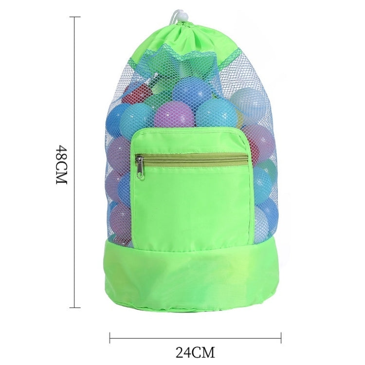 Double Shoulder Mesh Backpack Toy Storage Beach Bag For Children