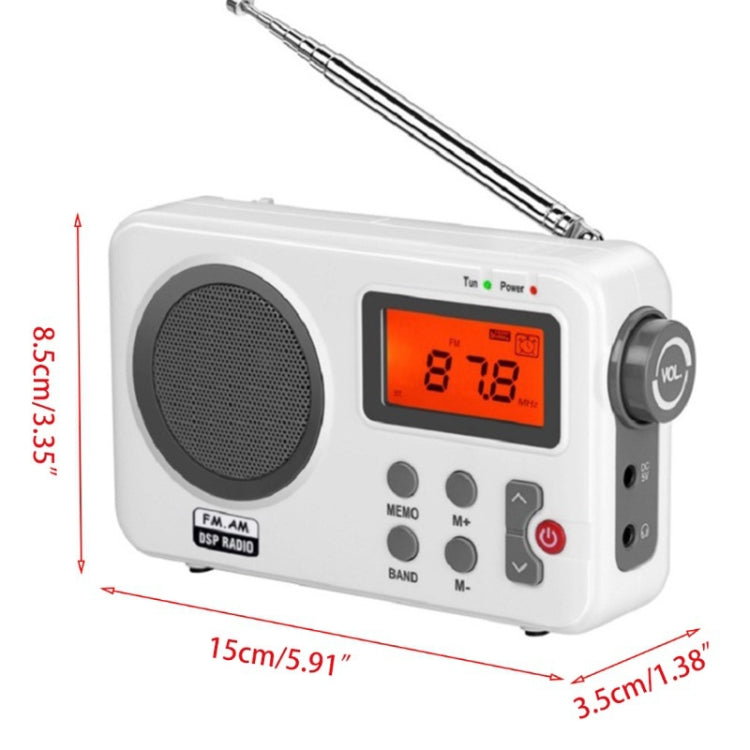 SY-8801 Portable Retro Radio HD LCD Screen Weight Bass Short Wave Radio Reluova