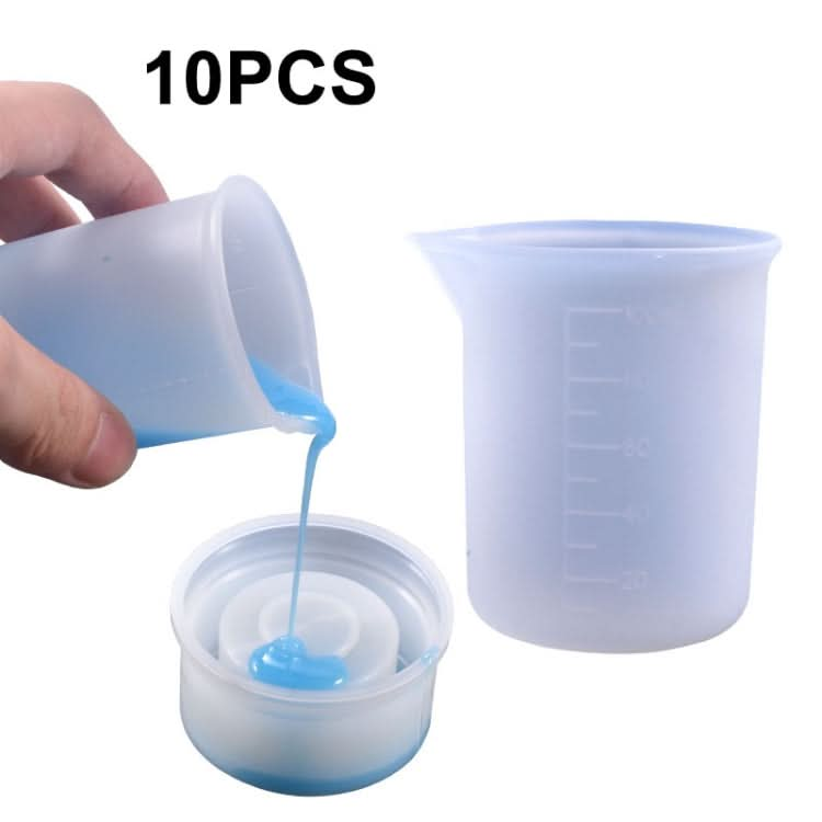 10 PCS Crystal Epoxy Silicone With Scale 100ml Measuring Cup